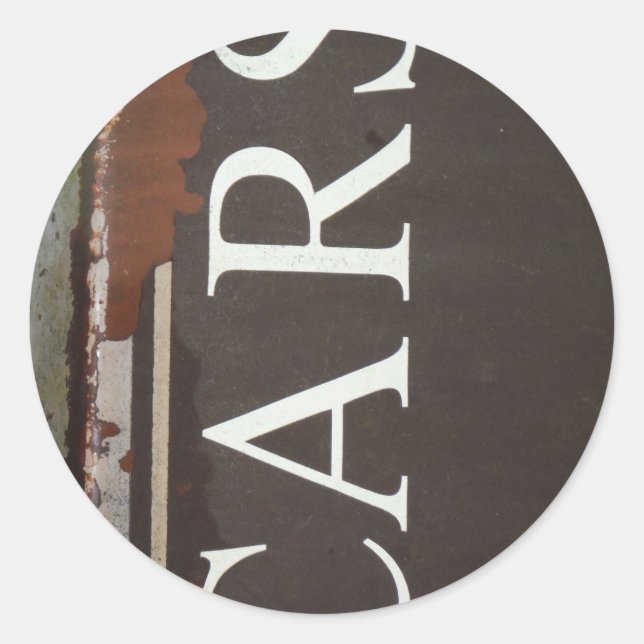 Sticker Rond SIGNE DE VOITURE Vintage Camion (Devant)