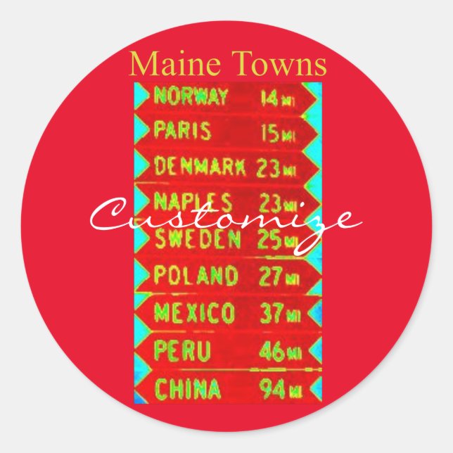 Sticker Rond SIGNE DES VILLES DU Maine Thunder_Cove
