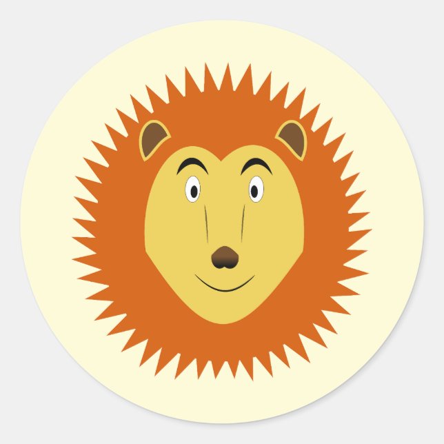 Sticker Rond Signe du Lion Anniversaire Lion (Devant)