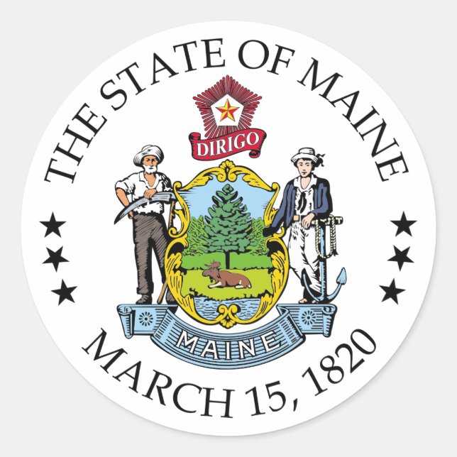 Sticker Rond Signe du Maine (Devant)