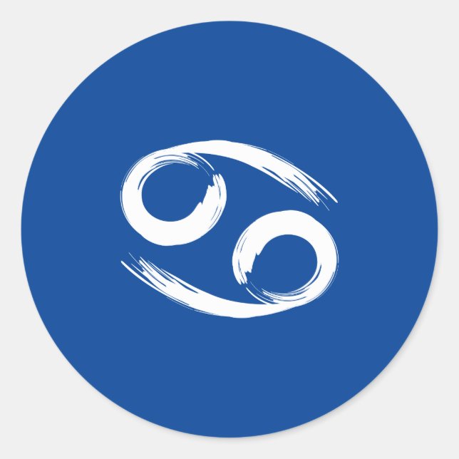 Sticker Rond Signe du zodiaque CANCER Été Juin Juillet Astrolog (Devant)