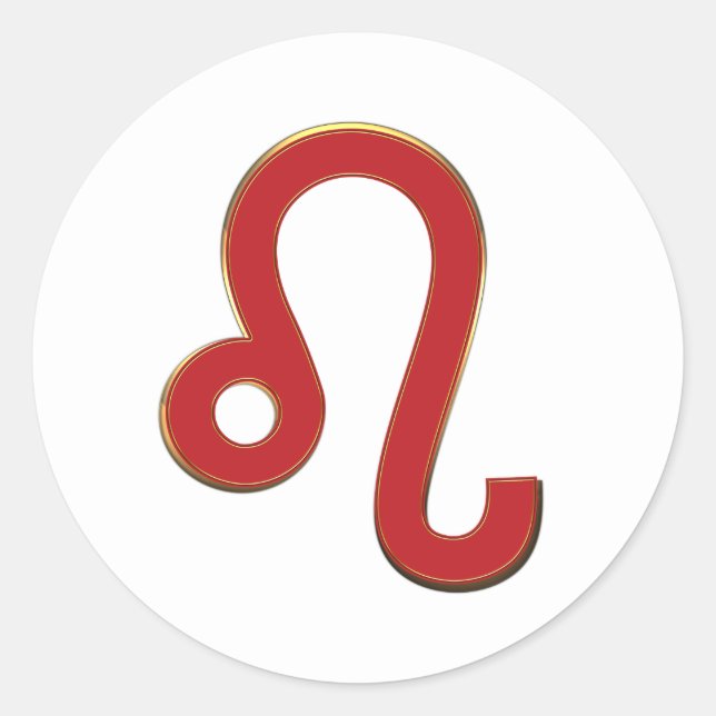 Sticker Rond Signe du zodiaque LEO juillet août anniversaire as (Devant)