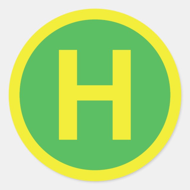 Sticker Rond SIGNE Helipad (Devant)