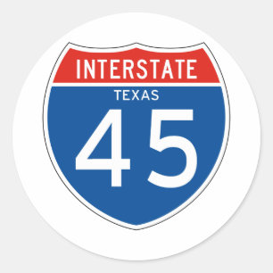 Sticker Rond SIGNE INTERÉTAIRE 45 - Texas