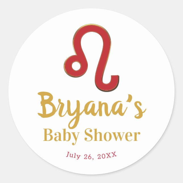 Sticker Rond SIGNE LEO Zodiac Juillet Août Astrologie Baby show (Devant)