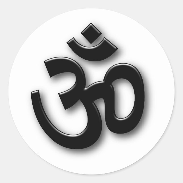Sticker Rond Signe Om (Devant)