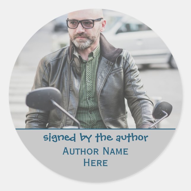 Sticker Rond Signé Par L'Auteur Livre Modèle photo (Devant)