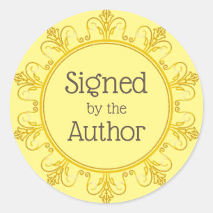 Sticker Rond Signé par l'autocollant de l'auteur