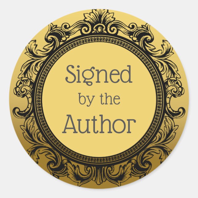 Sticker Rond Signé par l'autocollant de l'auteur (Devant)