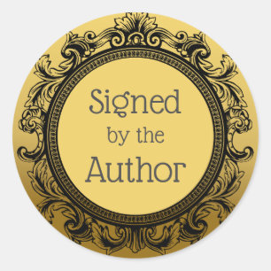 Sticker Rond Signé par l'autocollant de l'auteur