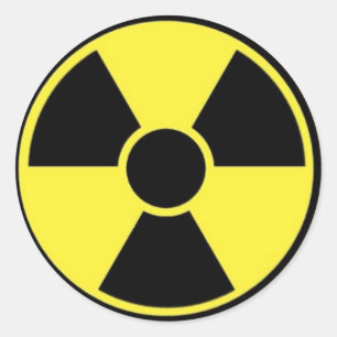 STICKER ROND SIGNE RADIOACTIF