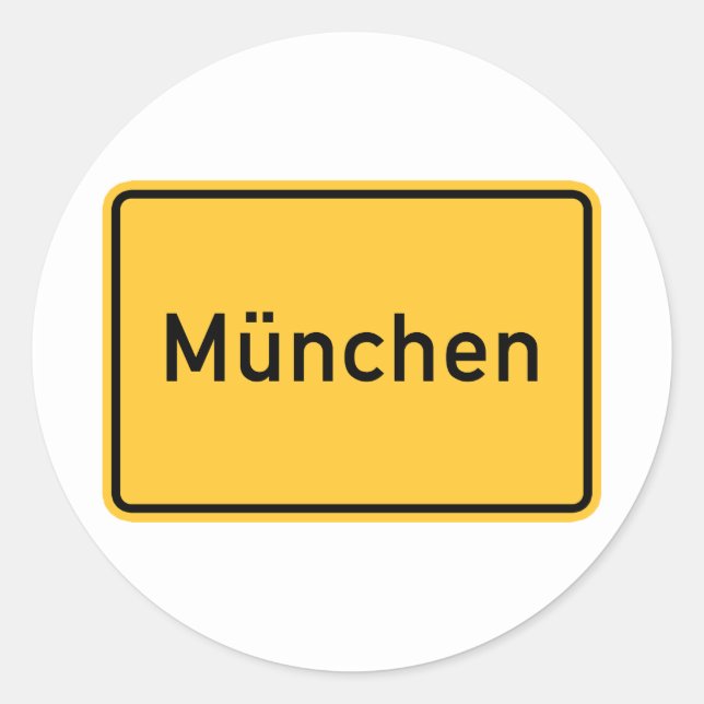 Sticker Rond SIGNE ROUTIER DE Munich (Allemagne) (Devant)