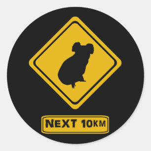 Sticker Rond signe routier koala