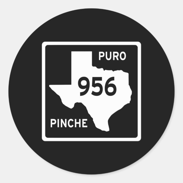Sticker Rond SIGNE ROUTIÈRE Simple Puro Che 956 Texas (Devant)