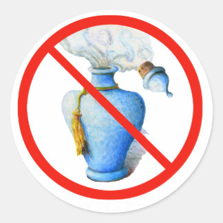 Sticker Rond Signe tiré à la main : Aucun parfum