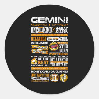 Sticker Rond SIGNE Zodiaque Gemini