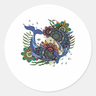 Sticker Rond SIGNE Zodiaque Pisces