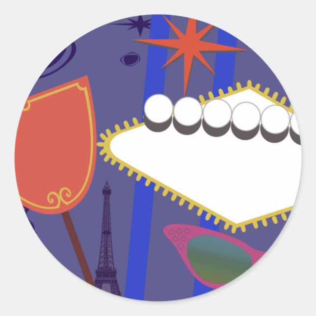 Sticker Rond Signes de Glam ! (Devant)