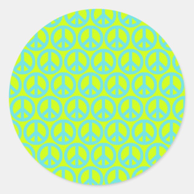 Sticker Rond Signes de paix (Devant)