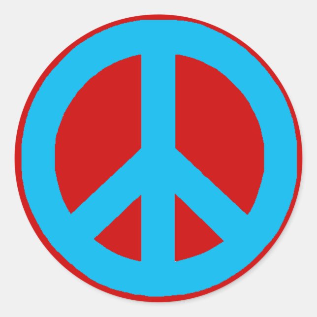 Sticker Rond Signes de paix (Devant)