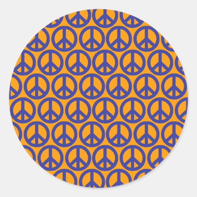 Sticker Rond Signes de paix (Devant)