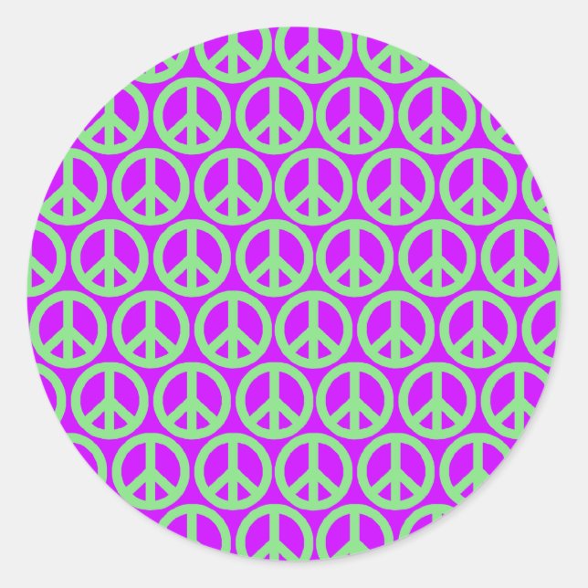 Sticker Rond Signes de paix (Devant)