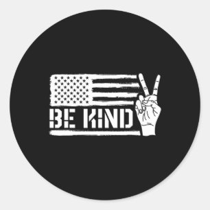 Sticker Rond Signez avec gentillesse Cadeau d'enseignant en lan