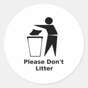 Sticker Rond S'il vous plaît ne laissez pas