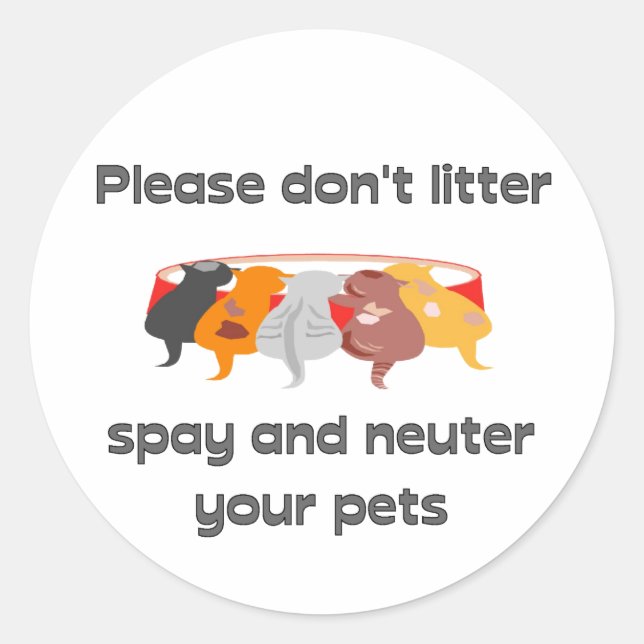 Sticker Rond S'il vous plaît ne laissez pas (Devant)