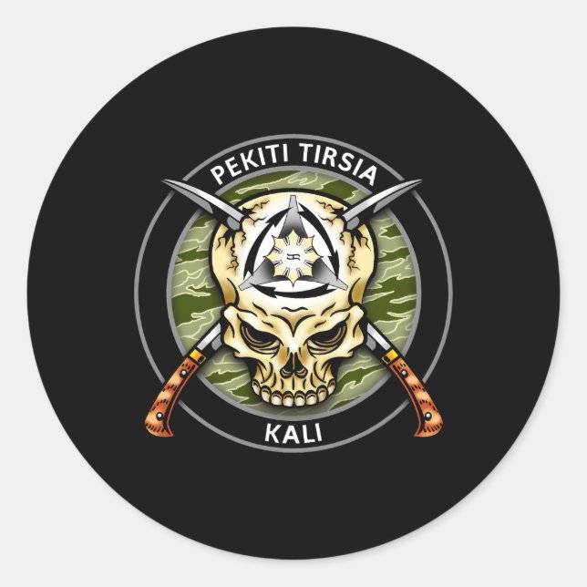 Sticker Rond Silat Eskrima Pekiti Tirsia Kali Filio (Devant)