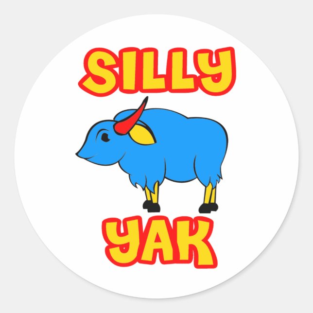 Sticker Rond Silencieux Yak (Devant)