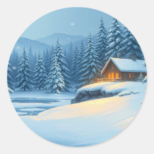 Sticker Rond Silent Snow 