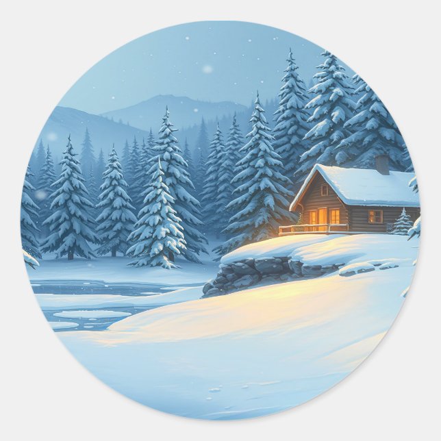 Sticker Rond Silent Snow  (Devant)