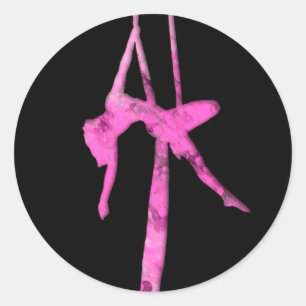 Sticker Rond Silhouette Aérienne Marbre