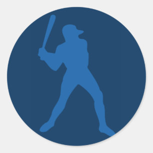 Sticker Rond silhouette de base-ball