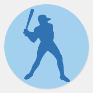 Sticker Rond silhouette de baseball