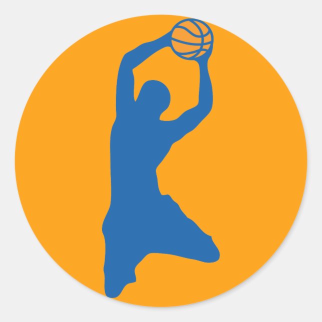Sticker Rond silhouette de basket (Devant)