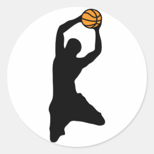 Sticker Rond silhouette de basket