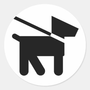 Sticker Rond Silhouette de chien !