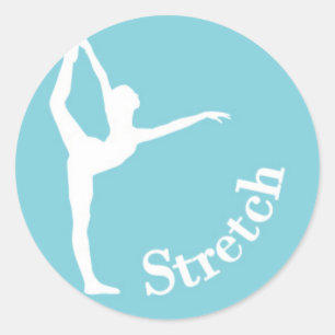 Sticker Rond Silhouette de danse - bout droit