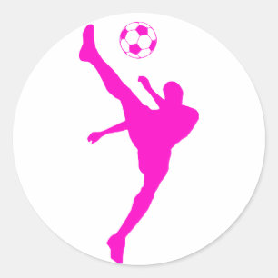 Sticker Rond silhouette de football.