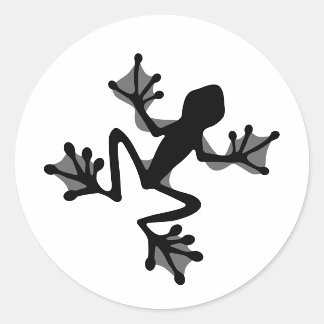 Sticker Rond Silhouette de Frog (Devant)