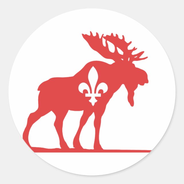 Sticker Rond Silhouette de l'orignal - Choisir la couleur arriè (Devant)