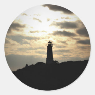 Sticker Rond Silhouette de phare