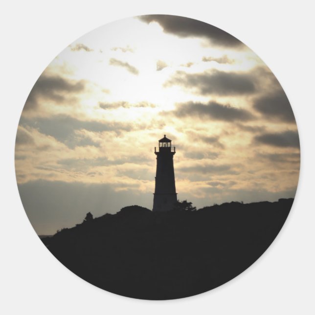 Sticker Rond Silhouette de phare (Devant)