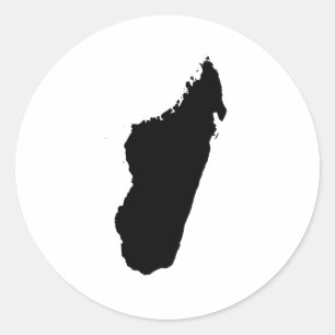 Sticker Rond Silhouette du Madagascar