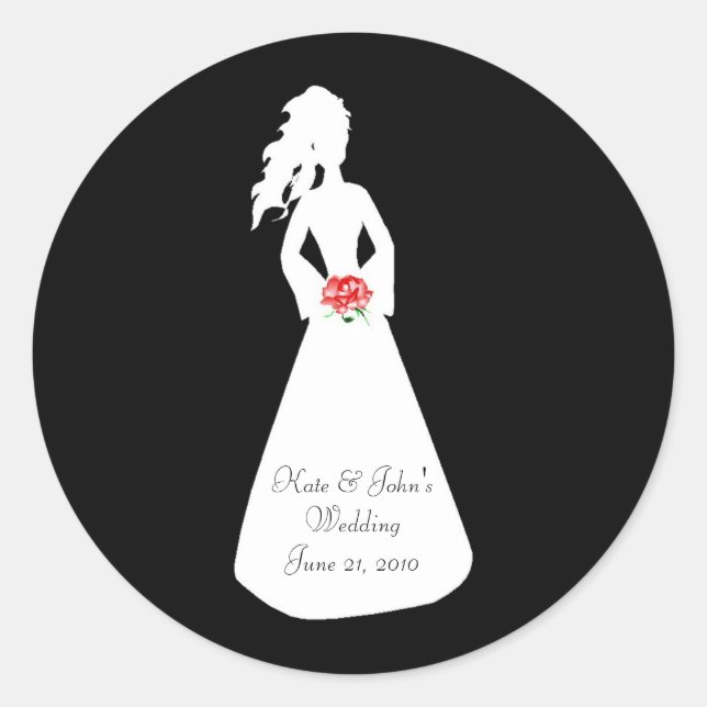 Sticker Rond Silhouette nuptiale II (Devant)