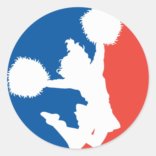 Sticker Rond Silhouette pom-pom girl (Devant)