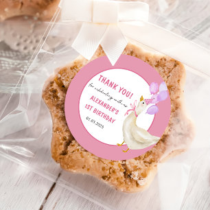 Sticker Rond Silly Goose 1er Anniversaire Classic Round Stick