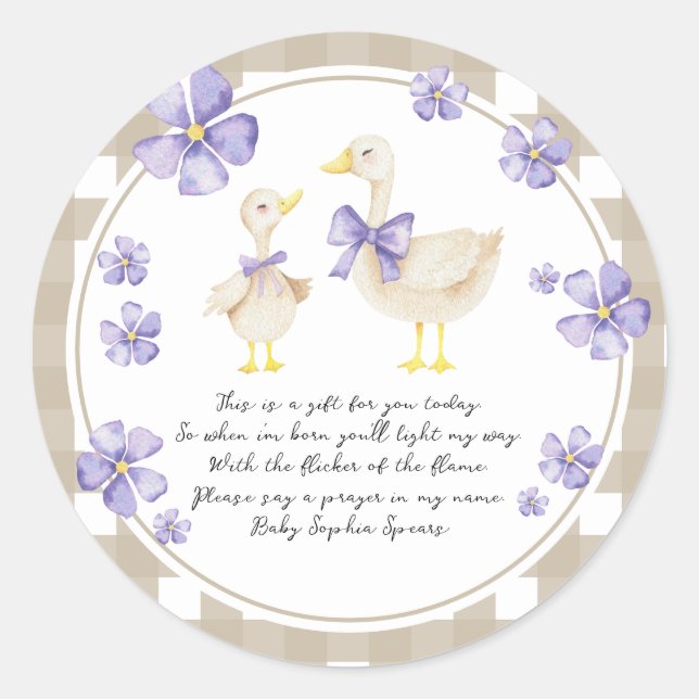 Sticker Rond Silly Goose Pray Candle (Devant)